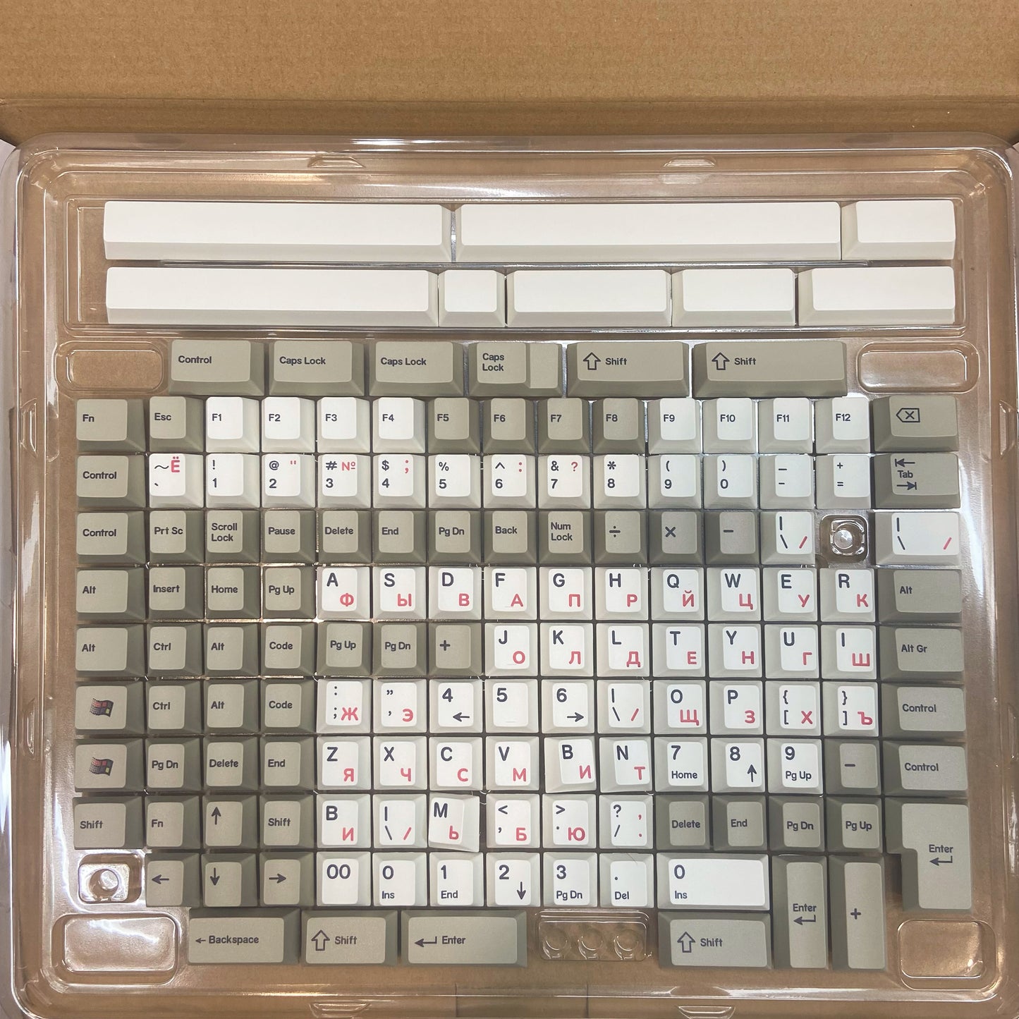 Shenpo Red Russian Keycaps