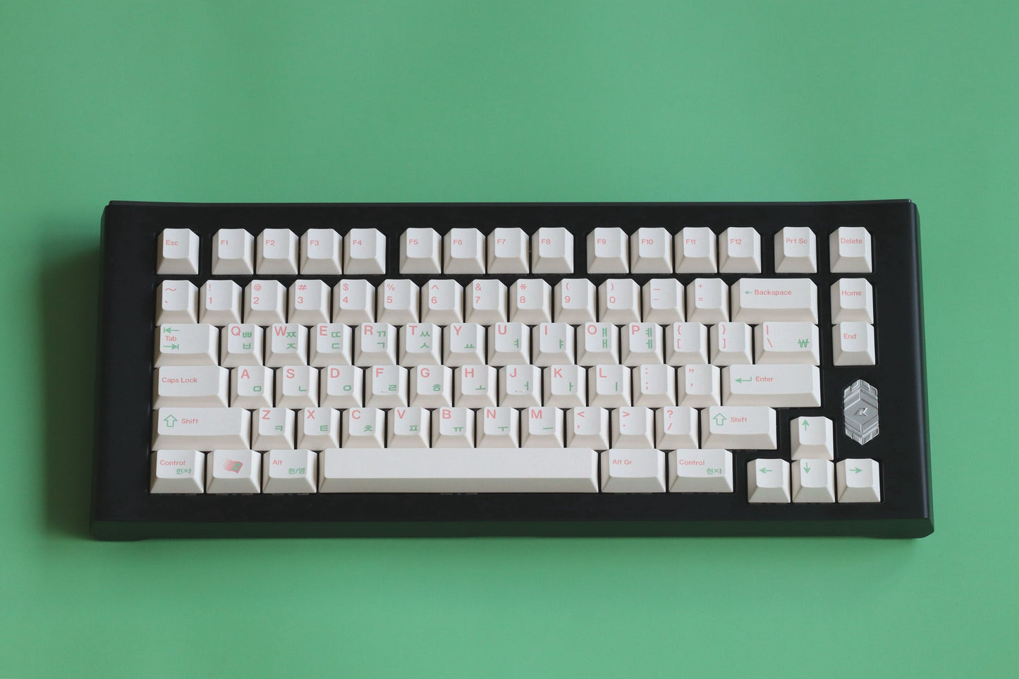 Shenpo Pink Green Korean Hangul Keycaps