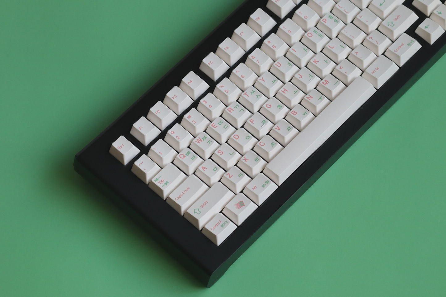 Shenpo Pink Green Korean Hangul Keycaps